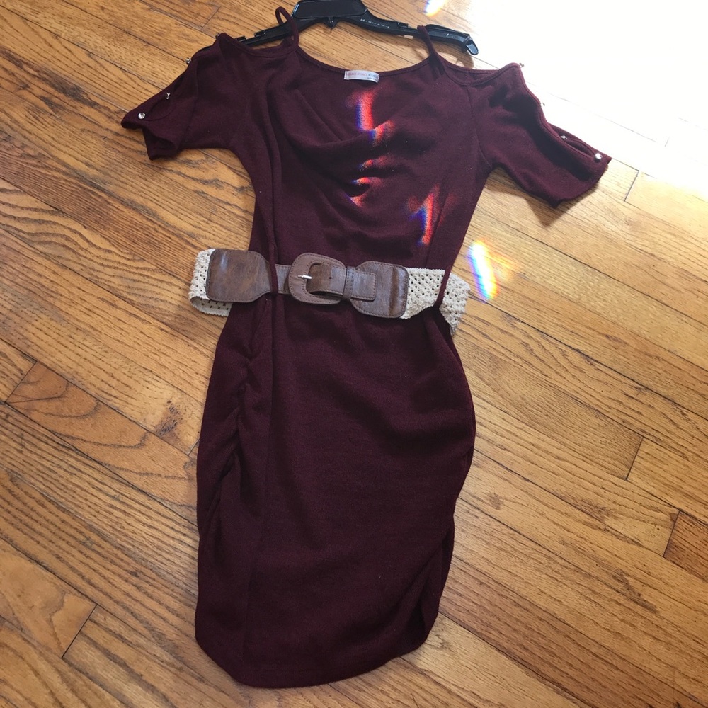 Burgundy dress