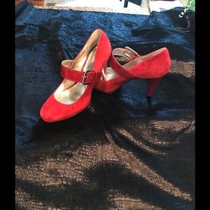 Red Mary Jane Pumps