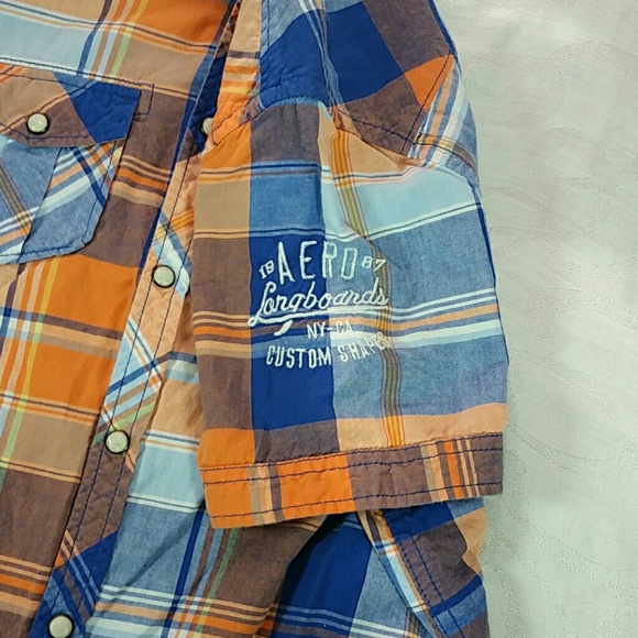 Aeropostale pearl snap plaid button down - Picture 4 of 5