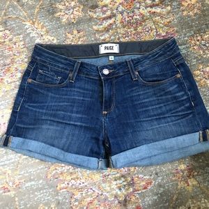 Paige Jimmy Jimmy denim shorts with rolled hem