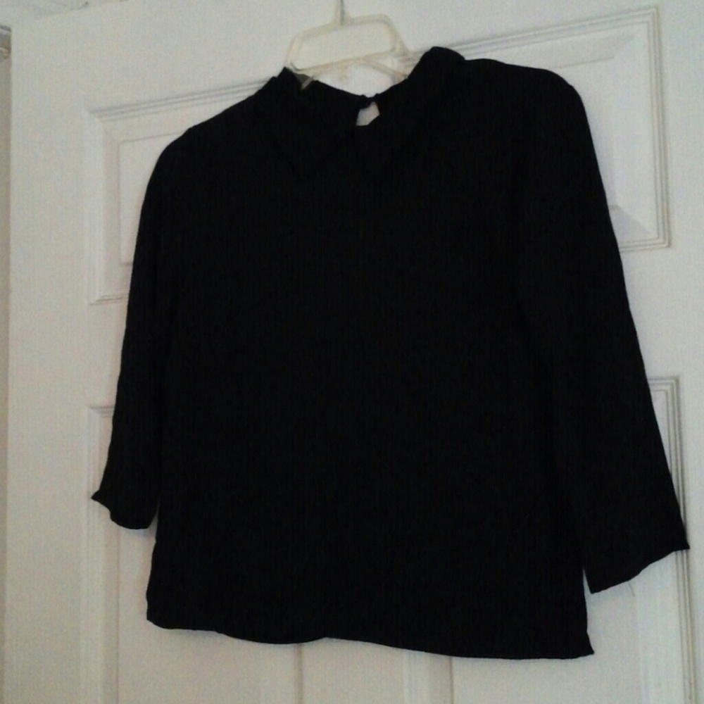Black chiffon top sz S