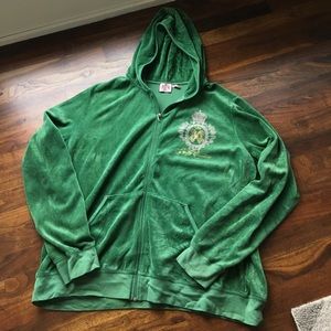 JUICY COUTURE Classic Velour Hoodie Green JUICY COUTURE Classic Velour Hoodie Green