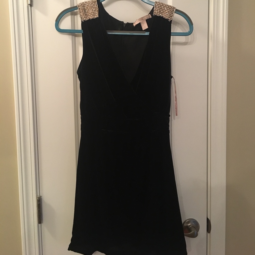 Velvet mini black dress from forever 21 size small