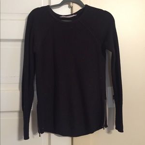 Black Athleta Sweater w/ Side Zips, Size XSmall