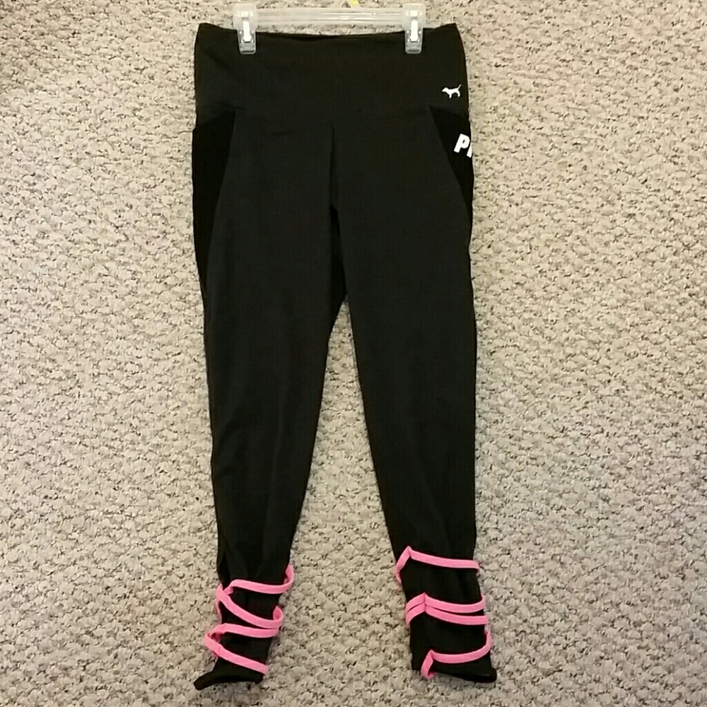 Pink Brand Laced Side Leg Yoga Leggings