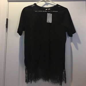 ASOS T-shirt with lace detail