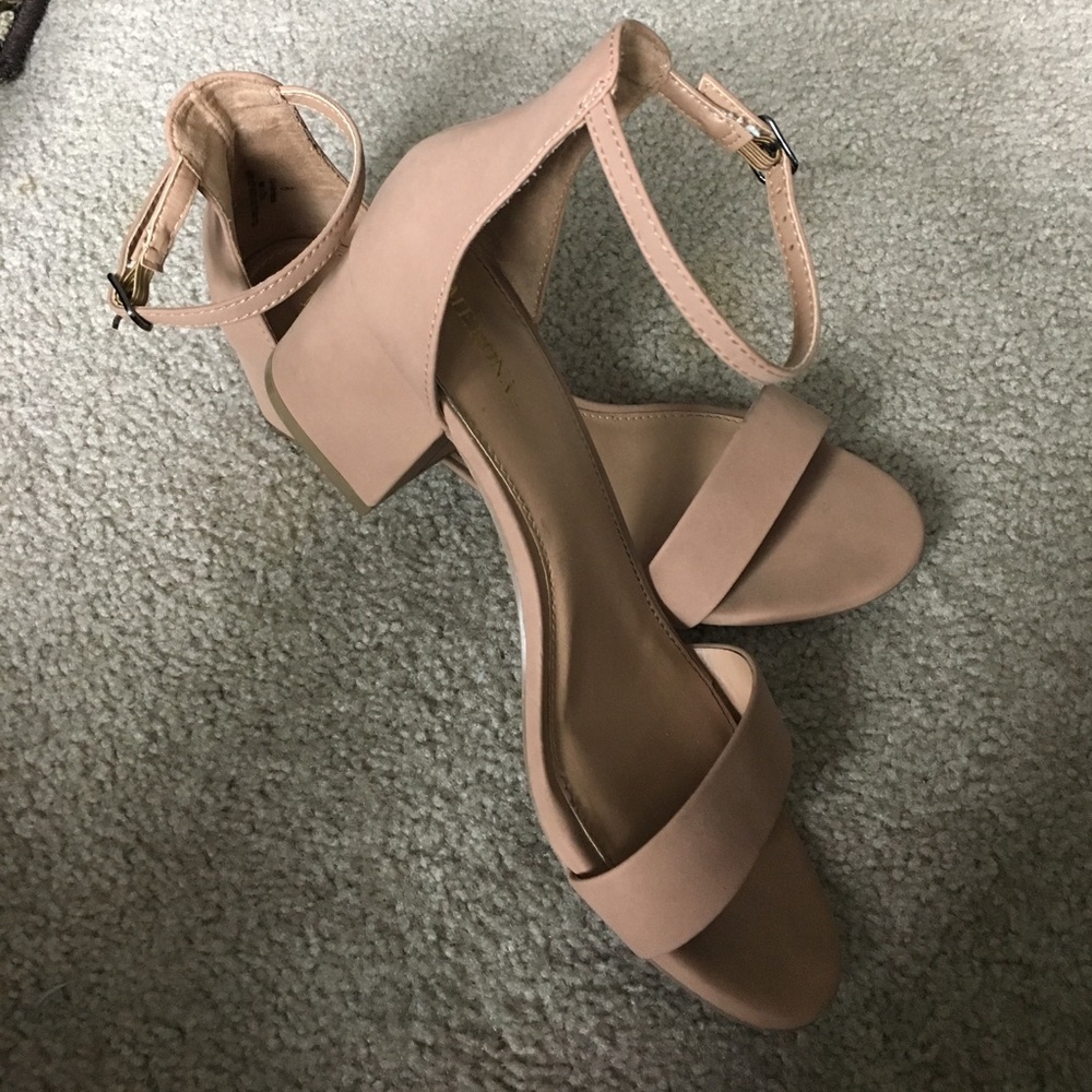 Blush Faux Suede MERONA Marcella Block Heels