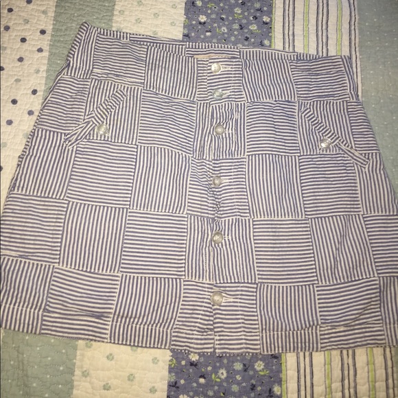 Patchwork seersucker skirt - Picture 1 of 6