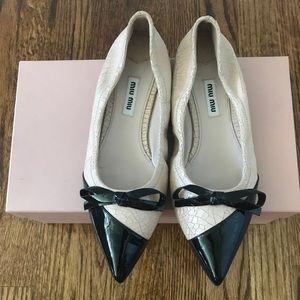 Miu miu size 37.5 flats new in box