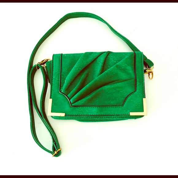Mod Handbags - Green and gold crossbody bag