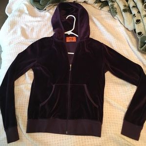 Juicy Couture eggplant velour track jacket S Juicy Couture eggplant velour track jacket S