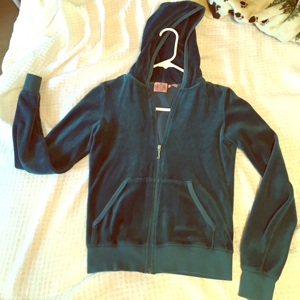 Juicy Couture turquoise velour track jacket S