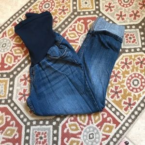 Cuffed maternity jeans