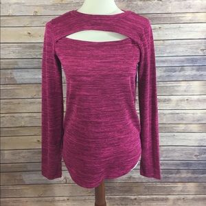 Juicy Couture Pink Long Sleeve Key Hole Front Top Juicy Couture Pink Long Sleeve Key Hole Front Top