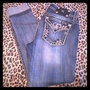 Miss Me Mid-rise skinny jeans sz 28 Euc