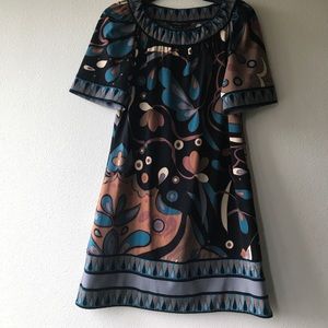 BCBG MaxAzria Mod Patterned Shift Dress