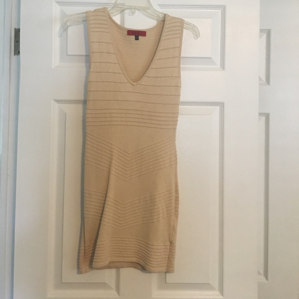 Akira body-con dress in cream. Size small.