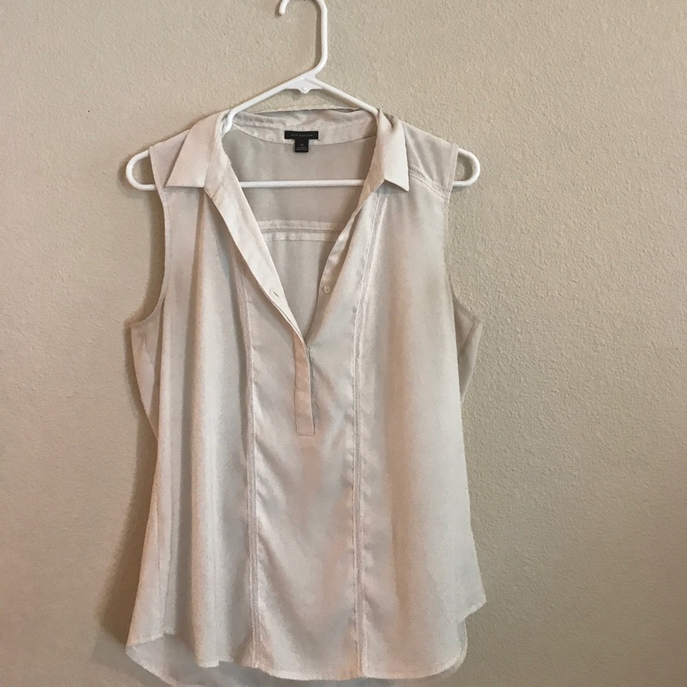 Ann Taylor creme blouse