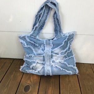 Super cool reclaimed denim tote