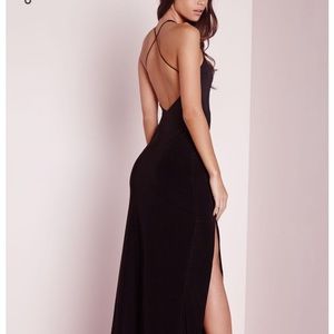 Missguided Black Maxi Dress