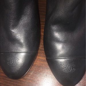 Chanel black so chic boots heels booties 39.5