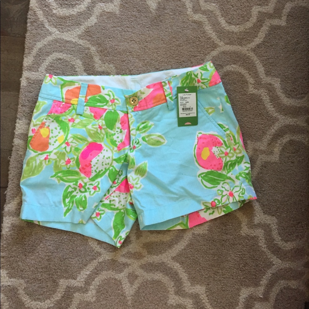 Lilly Pulitzer Blue Lemonade Shorts