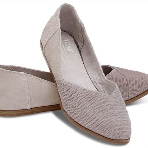 TOMS Jutti Embossed Suede Flat