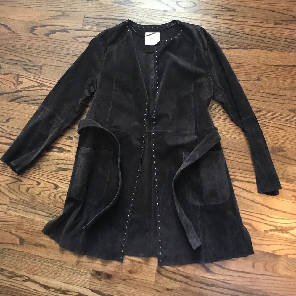 MNG brown suede jacket