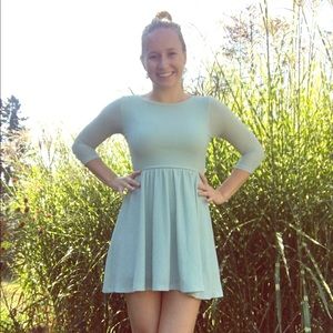 Topshop Sparkly Seafoam Ice Skater Style Dress