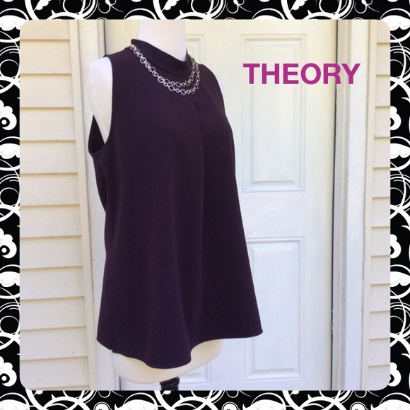 Theory Tops - Awesome THEORY Sleeveless zip back top
