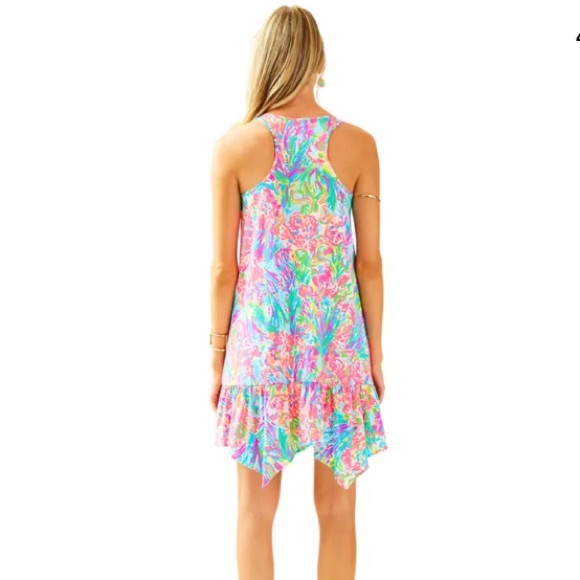 Lilly Pulitzer Dress Large Hampton Multi Fan Sea - Picture 5 of 7