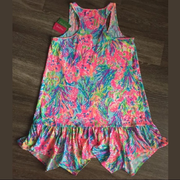 Lilly Pulitzer Dress Large Hampton Multi Fan Sea - Picture 7 of 7