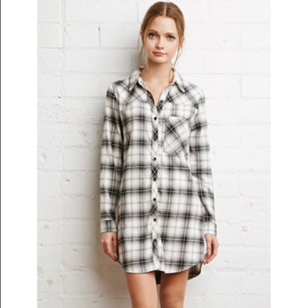 Forever 21 plaid T-shirt dress