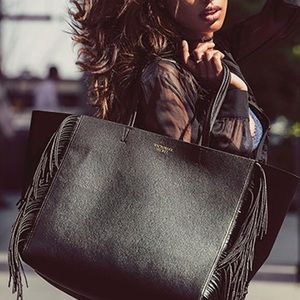 NWOT Victoria’s Secret Faux Leather Fringe Tote