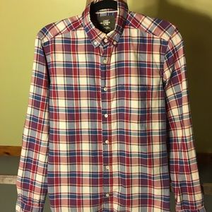 H&M LOGG Multi/Plaid Regular Button Down Shirt S