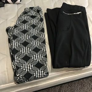 Black and white leggings bundle