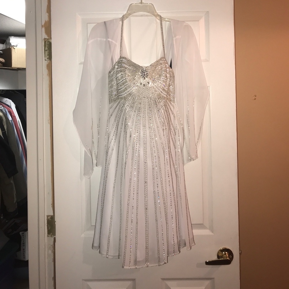 Custom one of a kind hand beaded dress