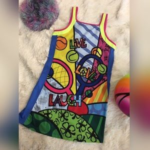 Lucky In Love Girls Graffiti Print Dress