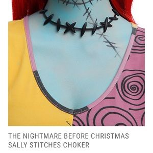 Nightmare Before Christmas Sally choker stitches Nightmare Before Christmas Sally choker stitches