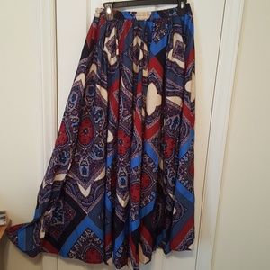 Flowy long skirt.  High waisted.