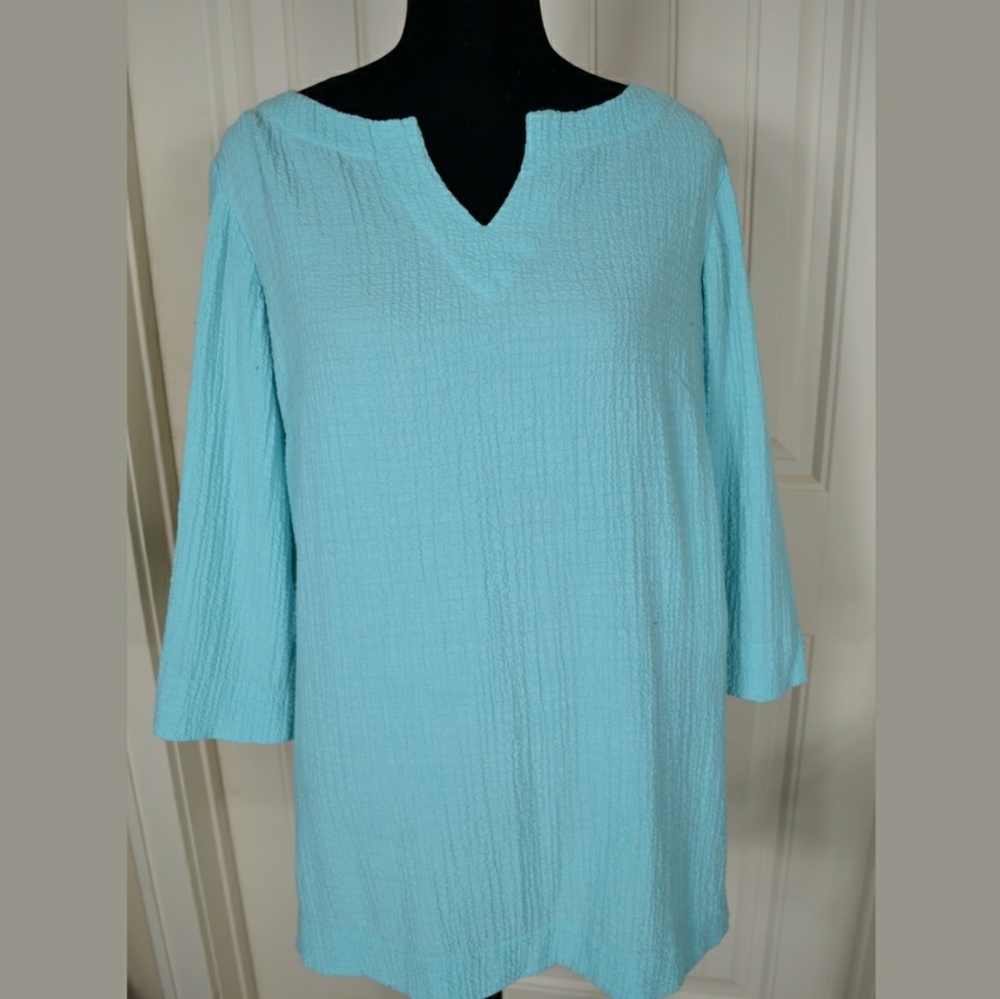 Soft Surroundings  V neck Mint Tunic