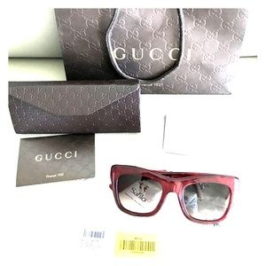 GUCCI SUNGLASSES GG3827/S VLG PEARLED RED NWT RARE GUCCI SUNGLASSES GG3827/S VLG PEARLED RED NWT RARE