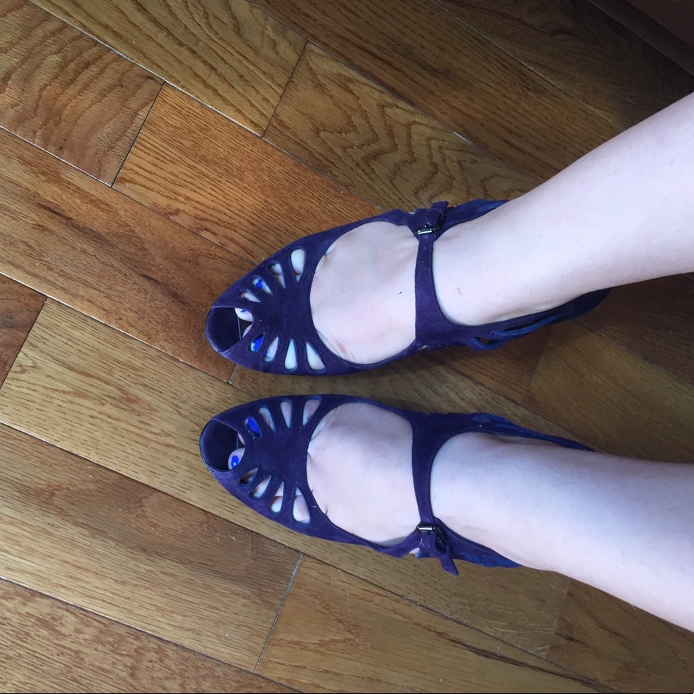 High heeled shoes