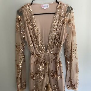 Gold Sequin Romper