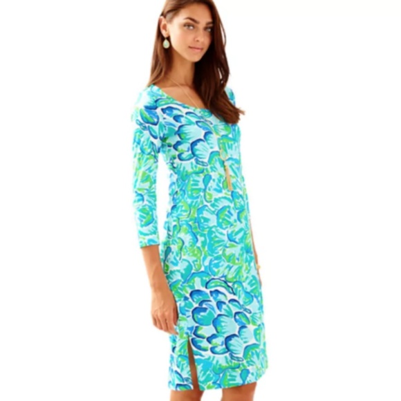 Lilly Pulitzer Dress XS Kenzie Lazy River Green - Picture 3 of 7