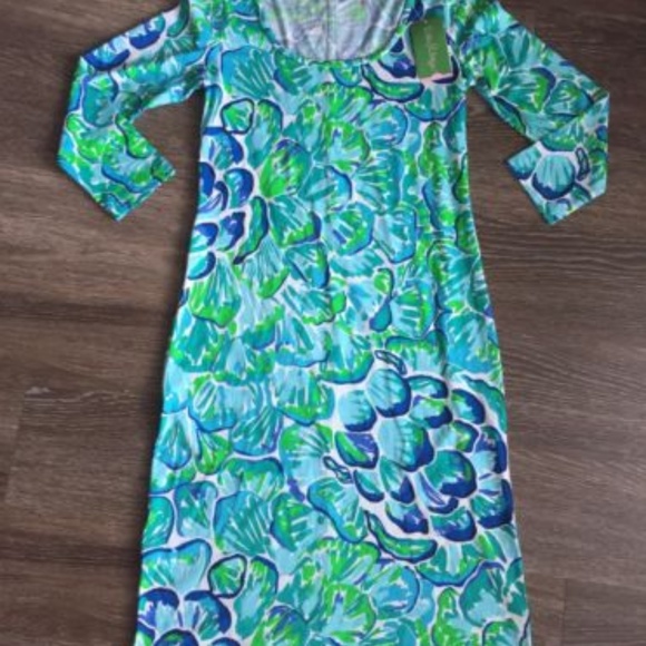 Lilly Pulitzer Dress XS Kenzie Lazy River Green - Picture 1 of 7