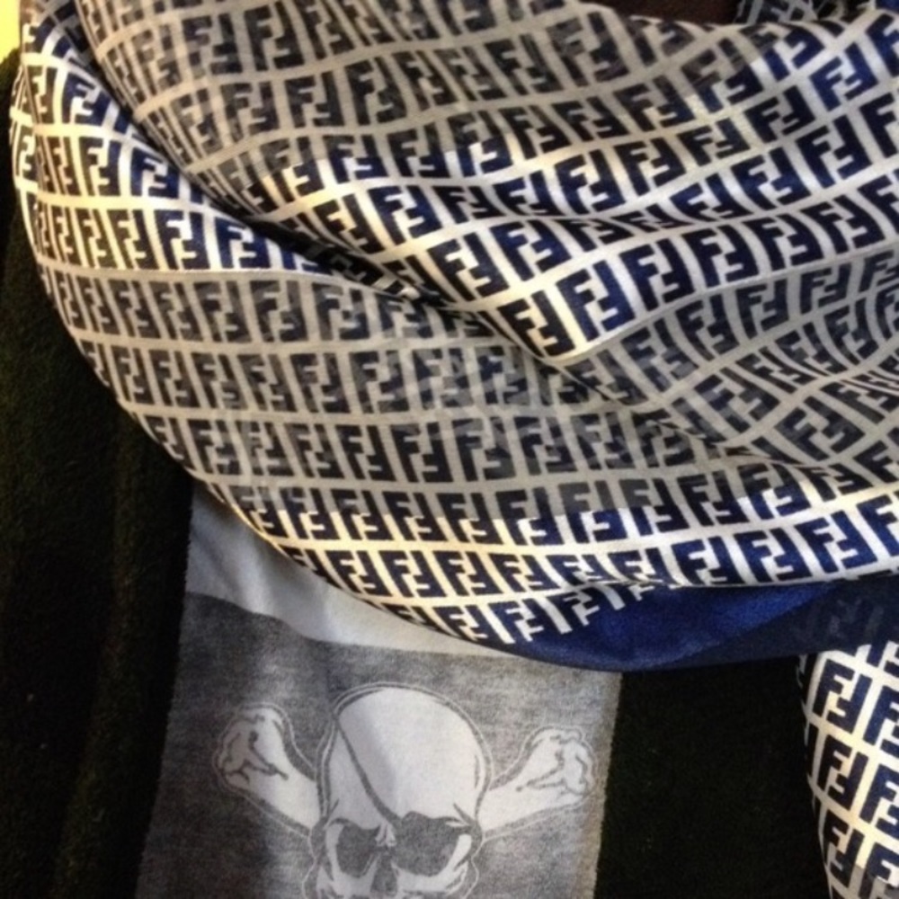 Authentic 100% Silk Fendi Scarf