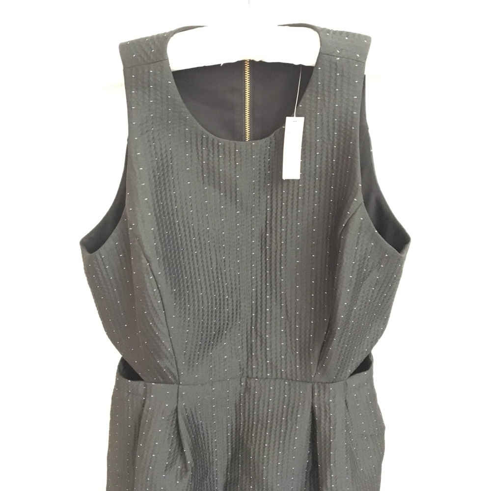 NWT cut-out black and gold short cocktail dress