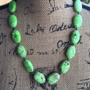 CHUNKY ‘TURQUOISE’ GREEN STATEMENT NECKLACE CHUNKY ‘TURQUOISE’ GREEN STATEMENT NECKLACE