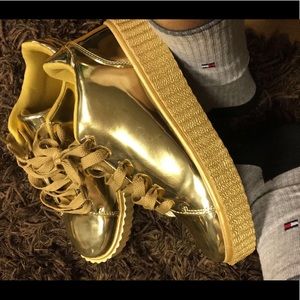 All Gold custom made Sneakers